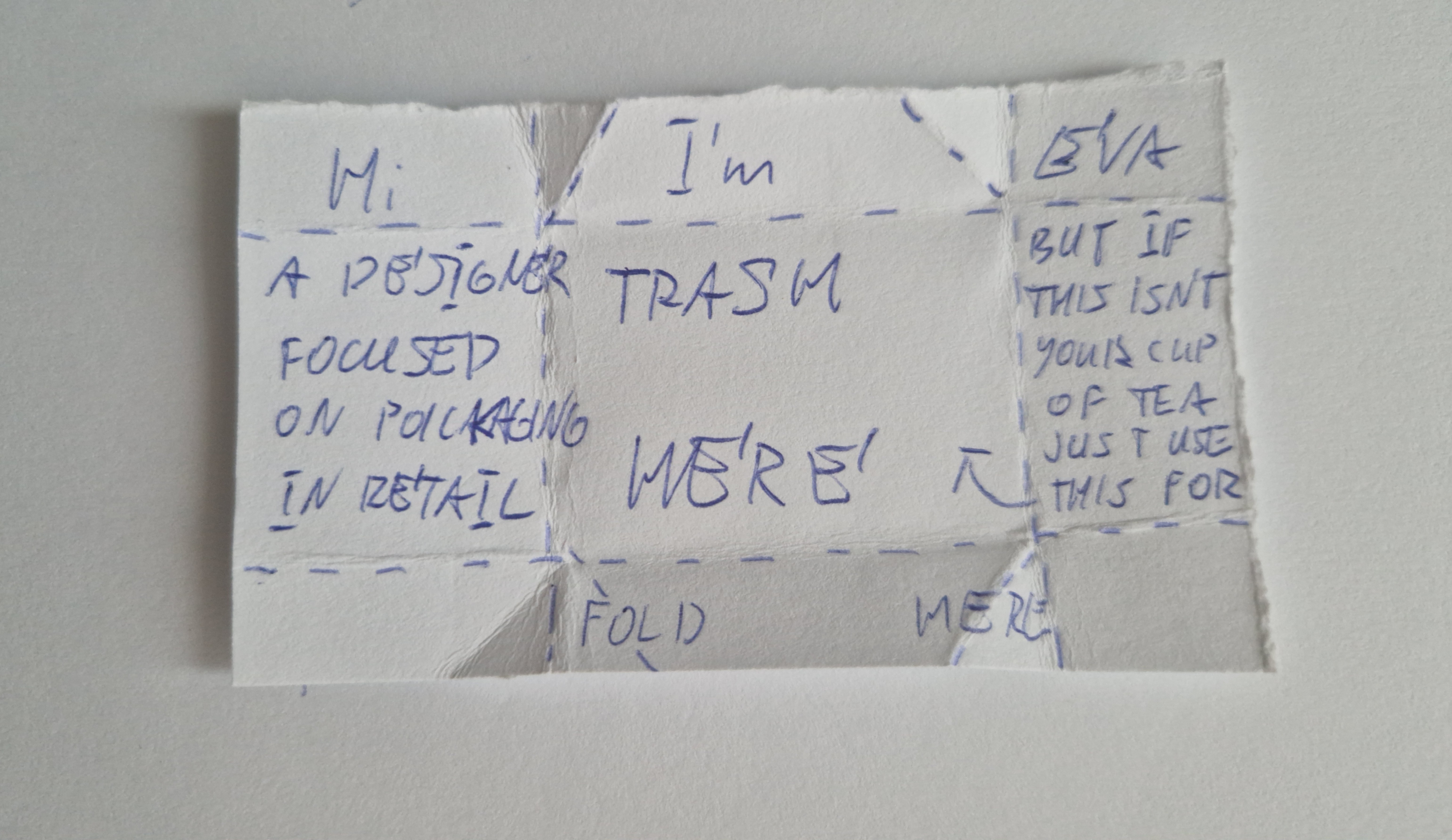 paper card with lotta text